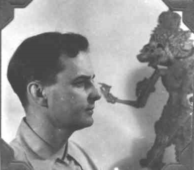 Bernard Paul with Japanese Shadow Puppet